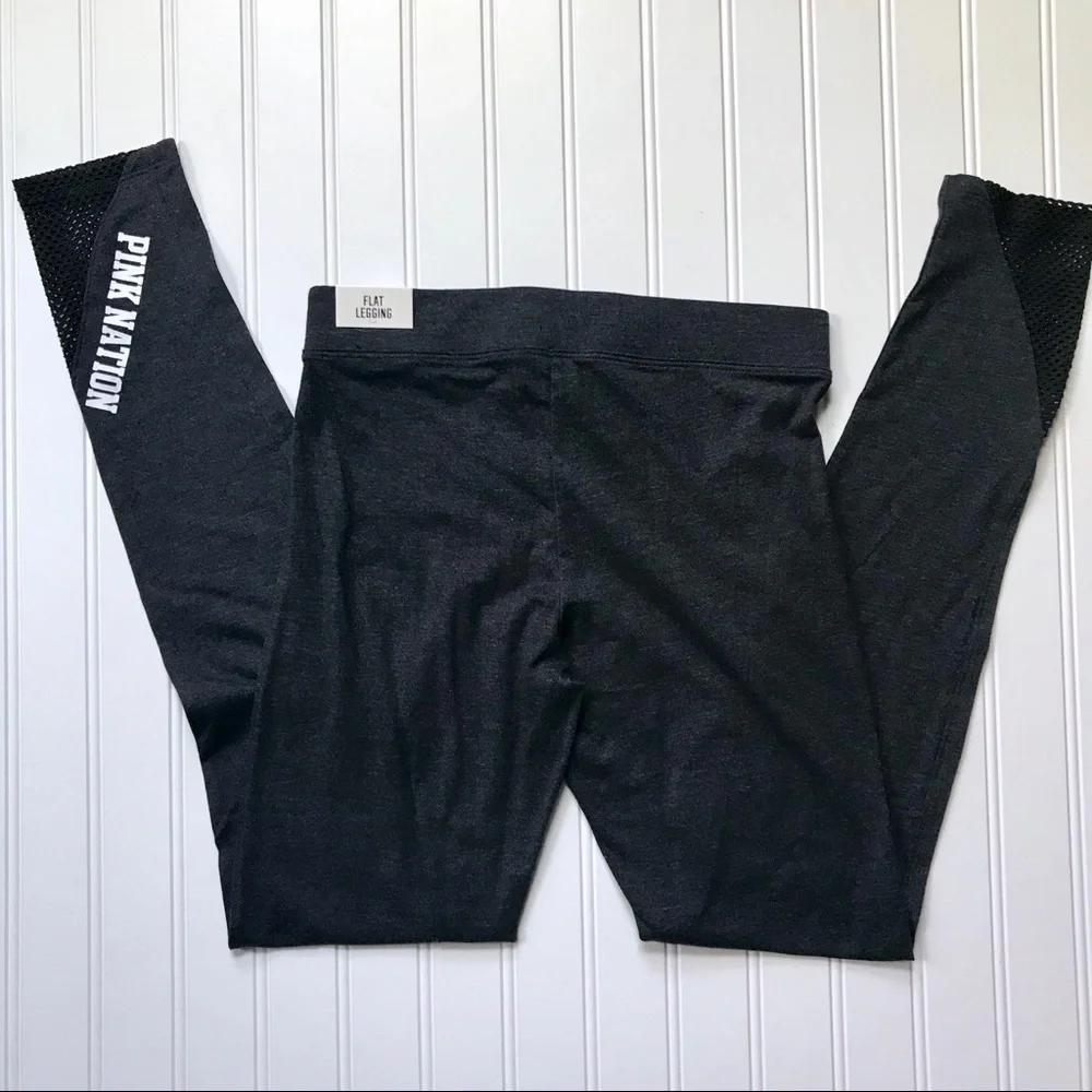 •VS PINK• mesh inset yoga legging